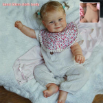 Suure suurusega 60 cm riidest keha Reborn Doll Maddie 50 cm t&auml;isvin&uuml;&uuml;list korpusega vasts&uuml;ndinud nukk K&auml;sitsi valmistatud peen v&auml;rviga maalitud 3D-naha simulatsiooniga beebinukud lastele 50cm cloth body
