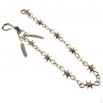 Gothic Punk Pants Jeans Purse Wallet Keychain Cuban - , Bronze, as described