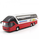 1/50 Kvaliteetne mitme tuulesignaaliga bussisulamist mudel, kingitused ja kollektsioonid lastele, survevalu ja valguse tagasit&otilde;mbamismudel 1/50-Size:19.5*6*4.5cm punane