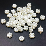 Kaelakee DIY perforeeritud lillet&uuml;&uuml;p 50/100 tk K&auml;ev&otilde;ru lahtiste helmeste valmistamine Imitatsioonip&auml;rli ABS Kolmem&otilde;&otilde;tmelised moeripatsi aksessuaarid Style 4 / 50pcs
