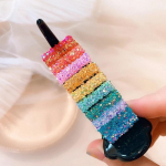 Korea Rainbow Barrettes Suured krabid hobusesaba jaoks Juukseklambrid Kommid V&auml;rvilised Juuksen&otilde;el Aksessuaarid Moodne peakate Kingitused lilla