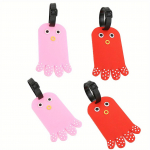 4 tk pagasilipik PVC pehme kummist keskkonnas&otilde;bralik pagasilipik Armas kaheksajalg pagasilipik pagasikontrolli silt 4pcs