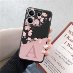 Inglise kirjaga AZ lillemustriline pehme must silikoonist telefoni&uuml;mbris iSamsung Galaxy Xiaomi Redmi Note 13 Pro kaamerale p&otilde;rutuskindel kaitsekate Samsung Galaxy S23 Ultra