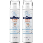 Gillette Skintech shaving foam, 245g, 2 pieces ,Korean razor blade