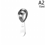 Roostevabast terasest kohvilusikas ja m&otilde;&otilde;dulusikas Kohvin&otilde;u gradueeritud m&otilde;&otilde;telusikaga, t&auml;pne ergonoomiline lusikas A2