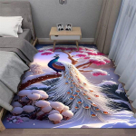 Peacock Bird Animal peen vaibavaip kodu elutoa magamistoa diivani uksemati sisekujunduseks, vaip libisemiskindel p&otilde;randamatt 50*80cm