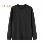 Unisex s&uuml;gistalvine kampsun &uuml;mmargune kaelus, pikkade varrukatega elastne niidiga mansett Pure Color Thermal Botting Top Basic riided kevadine top M khaki