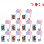 1/2/5/10 tk RGB 220V LED lambipirn kaugjuhtimispult E27 pirn H&auml;mardatav Smart Life Room Peovalgusti J&otilde;uluvalgustus
