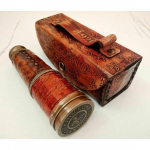 Antiikne messingist teleskoop Marine Nautical Vintage Nahast Piraat Spyglass Scope