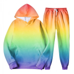 Meeste kapuutsiga spordidress, Unisex, kaheosalised jooksuriided, pikkade varrukatega pulloverid, pusad ja dressip&uuml;ksid XXL kollane