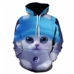 Multifilm Kawaii Pusad 3D Kass Prinditud Oversize Meeste Naiste kampsun Pullover Pikkade varrukatega Kapuutsiga dressipluusid Meeste R&otilde;ivad L