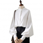 Naiste s&auml;rk p&uuml;stkrae latern pikad varrukad &uuml;hev&auml;rviline s&auml;rk vaba l&otilde;ikega &uuml;he M must