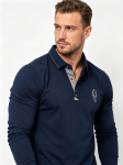 Meeste avarad pikkade varrukatega polos&auml;rgid vabaaja reisikraega s&auml;rgid, kerged hingavad &auml;rilised t&ouml;&ouml;polo s&auml;rgid meestele Solid Golf Tops Plus Size XL tumesinine