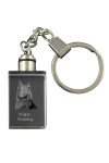Tervueren Belgian Shepherd Dog, Tervueren Belgian Sheepdog - Crystal key ring with dog photo, illuminated key ring, unique gift by Art-Dog brand