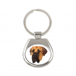 Boerboel, South African Mastiff - geometric keychain with a photo and the inscription Art-Dog