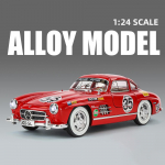1/24 Benzs 300SL raja versioon sulamist sportauto mudel survevalu metallist m&auml;nguasja v&otilde;idus&otilde;idus&otilde;idukid automudeli heli ja valguse kingitus lastele punane