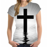 Naiste suvine T-s&auml;rk 3D lillelise kassi moega vabaaja naiste suvine l&uuml;hikese varrukaga loomamustriga &uuml;mara kaelusega naiste riietus S