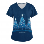 Naiste moe j&otilde;ulutr&uuml;kiga l&uuml;hikeste varrukatega V-kaelusega v&auml;ike t&ouml;&ouml; T-s&auml;rk L