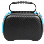 1 komplekt PS5 m&auml;ngukontrolleri hoiukoti jaoks PS5 kontrolleri jaoks EVA kaitsekott + silikoonkate + 4 kontrolleri juhtkangi korgi komplekti 18.5*13.4*8.1cm must/sinine