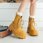 Martini saapad Meeste Platvormi K&otilde;rgendusega Derby Nahkkingad Suure Nelinurgaga Meeste Keskmise K&otilde;rgusega L&uuml;hikesed Saapad 7368-W 38