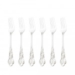 Kuninglikud s&ouml;&ouml;giriistad h&otilde;bedased roostevabast terasest komplektid vanaaegsed lusikad v&auml;rvilised s&ouml;&ouml;gin&otilde;ud kahvlid K&ouml;&ouml;gi lauan&otilde;ud &otilde;htus&ouml;&ouml;k L&auml;&auml;ne h&otilde;ben&otilde;ud Dessert Fork h&otilde;be