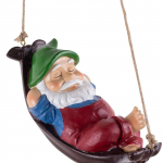 Folulus aiakiige lehtede loksutaja Gnome Kodu sise&otilde;ue kujukeste kaunistus One Size punane