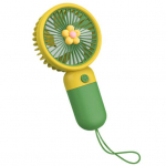 Mugav taskutoitega lai ventilaator 250 mAh aku temperatuuri alandamine roosa