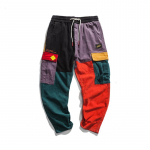P&uuml;ksid Retro V&auml;rviplokk Patchwork Samet Street Net Harajuku Jooksup&uuml;ksid P&uuml;ksid L