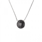 Collier - LOLA VAN DER KEEN - Leonora - Argent Massif Rhodi&eacute; 925 - Longueur 42 cm - Oxyde de zirconium