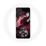 Coque Maniacase pour Samsung A32 4g demon slayer tanjiro nezuko attaque combat