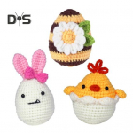 T&auml;iskasvanute Laste Heegelduskomplekt DIY Loomade Heegelduskomplekt K&uuml;&uuml;lik Kana Muna Heegeldatud Nuku Valmistamise Komplekt koos &Uuml;ksikasjalike &Otilde;petustega Algajatele valge