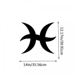 Kalade horoskoop S&uuml;mbol Metallsein Art: Stiilne dekoratiivne aktsent uue kodu jaoks &ndash; elegantne elutoa seinasild ja kodukaunistus beež