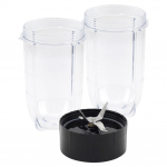Asendusrist tera + 2 tk 16Oz tassi komplekt Magic Bullet jaoks, varuosad &uuml;hilduvad 250 W MB1001 segistiga CHINA