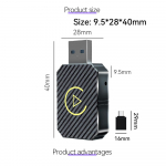 2-&uuml;hes juhtmevaba CarPlay adapter ja Android Auto juhtmevaba adapter, C-t&uuml;&uuml;pi/USB Plug & Play Carplay juhtmevaba adapter Auto Connect must