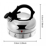 60-minutiline k&ouml;&ouml;gitaimer &Auml;ratuskell mehaaniline teekann Taimer t&ouml;&ouml;riist Toiduvalmistamine K&uuml;psetamine Abik&ouml;&ouml;git&ouml;&ouml;riistad Taimer K&ouml;&ouml;givarustus must