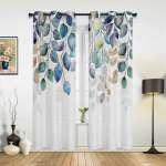 Lehed Taim Sinine Roheline Kardinad Magamistoa Elutoa Draperiid K&ouml;&ouml;gi Lasteaia Aknakardin Moodne Kodu Dekoor 135W x 60H(cm) x1