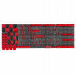 KADAX Tablica Narzędziowa 232x78cm Ścianka Warsztatowa Garaż Na Narzędzia 122el