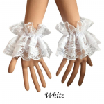 Naiste gooti pits volangid Randmek&auml;ised S&otilde;rmedeta Kindad P&auml;ikesekaitse Cosplay Party Lolita must
