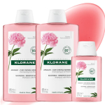 Klorane Peony Sensitive Scalp Shampoo Primrose Fragrance 400ml x 2p + 100ml, 1 set pink