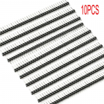 10 tk 1x40 kontaktiga 2,54 mm sammuga &uuml;herealine emane PCB sokkelplaat isane kontaktliist pistik Arduino jaoks