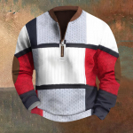 Meeste Retro Casual gradienttr&uuml;kiga kampsun L