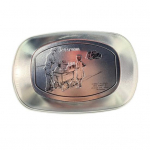 Retro plekkplaadist &otilde;htus&ouml;&ouml;gitaldrik roostevabast terasest serveerimisalus &Uuml;mmargune maitsestamistaldrikud vaagen K&ouml;&ouml;gividin puuviljade jaoks Magustoidud Praetud kana D