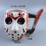 Uued vastupidavad meeste kummitusdeemonid tapvad 100 meest keraamilised kruusid, mis sobivad rahvahulga Halloweeni &otilde;udusfilmi Freddy Jason Mask Cup Dance jaoks. 600ml
