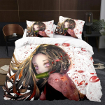 Demon Slayer Voodipesu Komplekt Anime Multikaga Tr&uuml;kitud Tekikate Komplekt &Uuml;heinimese Twin T&auml;iskasvanu Laste Magamistoa Voodi Dekoor Uusaasta Kingitus EU Single 135x200cm