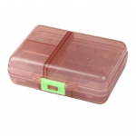 Pill Box Reusable Anti-crack Separated Moisture-proof Classified Store Pills Transparent Double-layer with Lid Medicine Box for Travel roosa