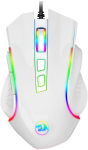 Redragon M602 RGB Juhtmega M&auml;ngurihiir RGB Spektri Taustavalgusega Ergonoomiline Hiir Griffin Programmeeritav 8 Taustavalguse Režiimiga Kuni 7200 DPI Windows PC jaoks valge