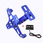 Mootorratta numbrim&auml;rgi hoidja LED-valgustusega Universaalne numbrim&auml;rgi klamber Yamaha MT07 MT09 MT10 Kawasaki Z750 Z800 Honda jaoks sinine