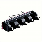 1 tk Magic mopihoidja luuariiiul Mopiklamber konks Vannitoa konks harja hoiustamisriiul Mitut v&auml;rvi ja mitme konksuga Multifunktsionaalne 6x33cm must