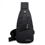 Fashion Sling Bag Men's USB Rechargeable Chest Bag Small Backpack Daypack One Size must