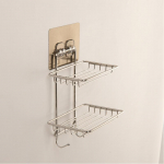 Kodu seinale kinnitatav loominguline seebikarp Vannitoa WC Perforeerimata seebiriiuli &auml;ravoolu seinale paigaldatav kahekihiline seebikarp